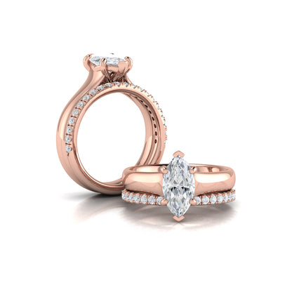 Matching Band for Marquise Solitaire Engagement Ring