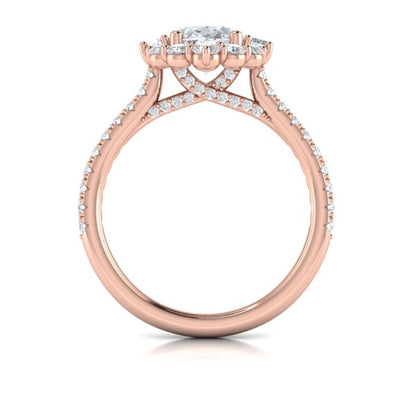 Harmony Halo Oval Engagement Ring