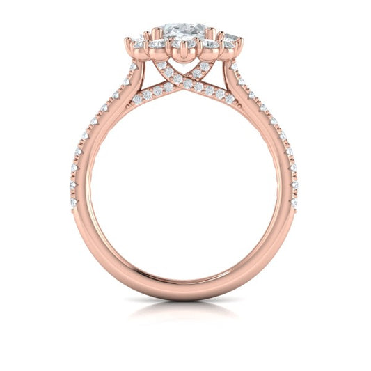 Harmony Halo Oval Engagement Ring