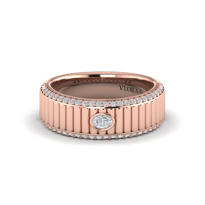 Bezel-Set Oval Diamond Ring