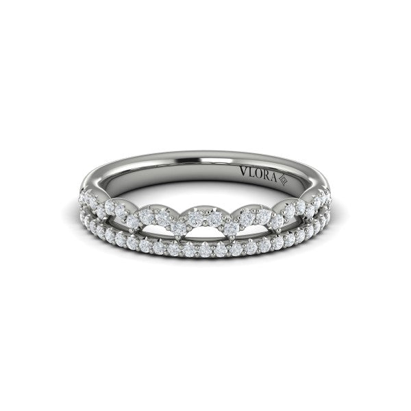 Stackable Bands Wedding Band in Platinum by Vlora Bridal