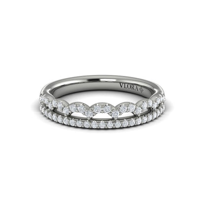 Stackable Bands Wedding Band in Platinum by Vlora Bridal