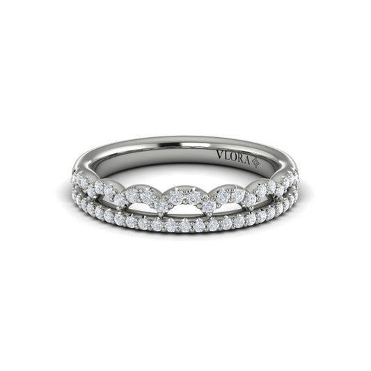 Stackable Bands Wedding Band in Platinum by Vlora Bridal