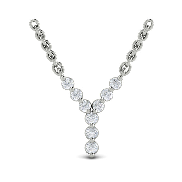 Diamond Alphabet Pendant Necklace, Y