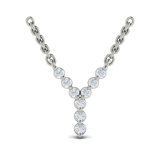 Diamond Alphabet Pendant Necklace, Y