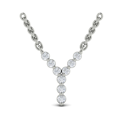 Diamond Alphabet Pendant Necklace, Y