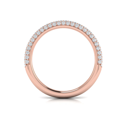 Matching Band for Shimmering Hidden Halo Engagement Ring with Micropave Band