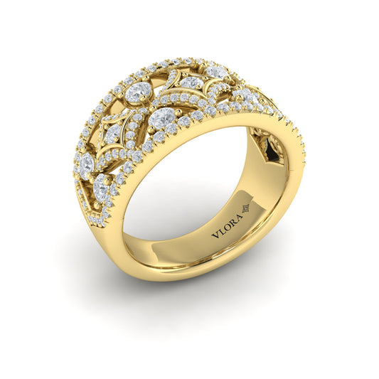 Diamond Open Vlora Star Ring