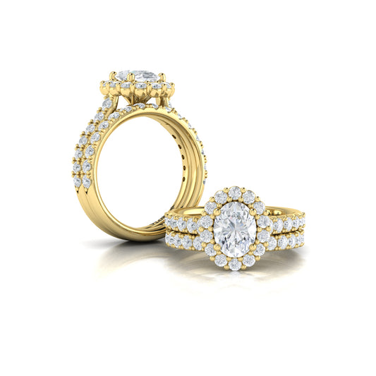 Matching Bands Wedding Band in 14K Yellow Gold by Vlora Bridal