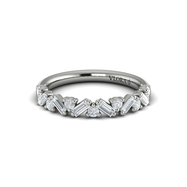 Stackable Bands Wedding Band in Platinum by Vlora Bridal