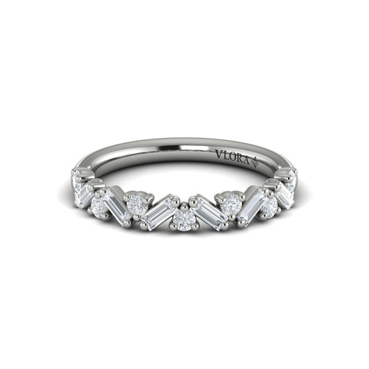 Stackable Bands Wedding Band in Platinum by Vlora Bridal