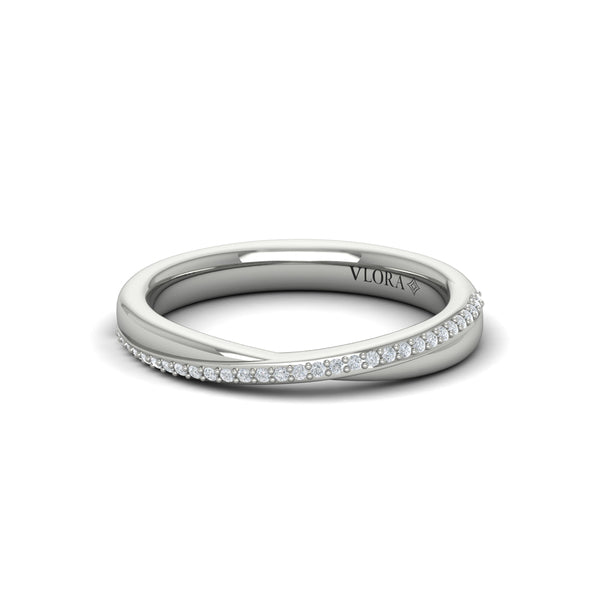 Slim Crossed Stackable Band