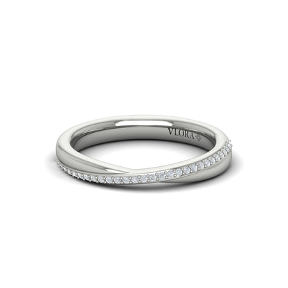 Slim Crossed Stackable Band