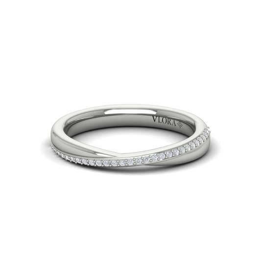 Slim Crossed Stackable Band