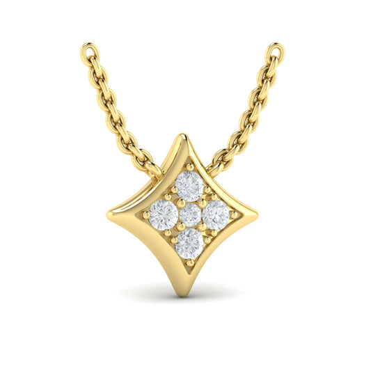 Diamond Cluster Vlora Star Pendant Necklace