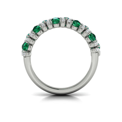 Multi Diamond and Emerald Statement Ring