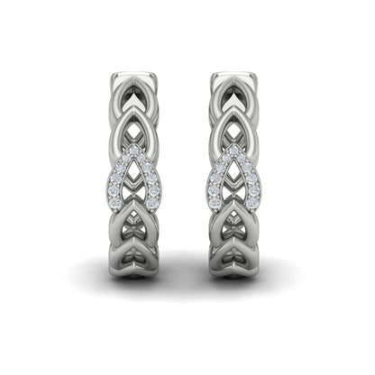 Diamond Accent Open Multi Tear Drop Link Earrings
