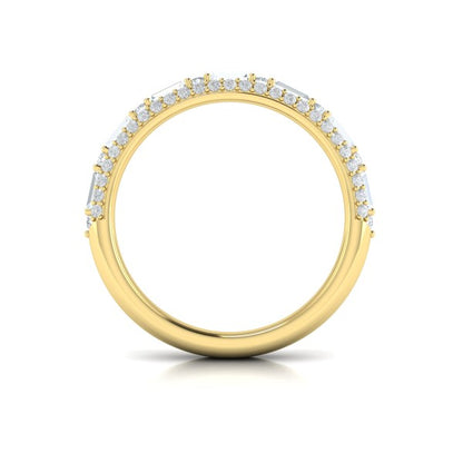 Baguette Domed Stackable Band