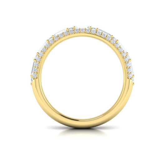Baguette Domed Stackable Band