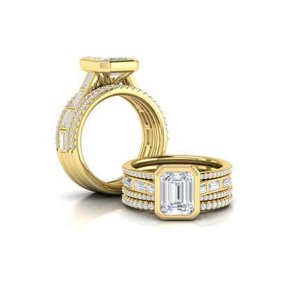 Matching Bands Wedding Band in 14K Yellow Gold by Vlora Bridal