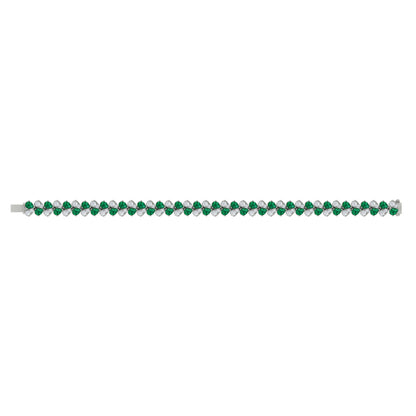 Diamond and Emerald Bracelet