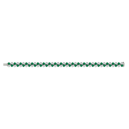 Diamond and Emerald Bracelet