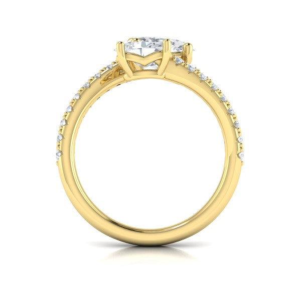 Kissing Oval Two Stone Engagement Ring