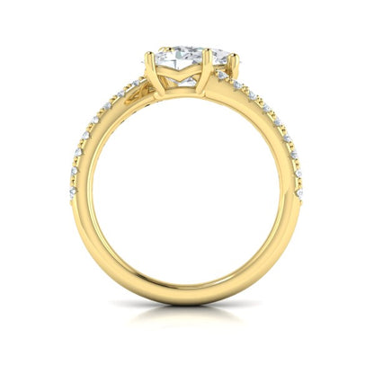 Kissing Oval Two Stone Engagement Ring