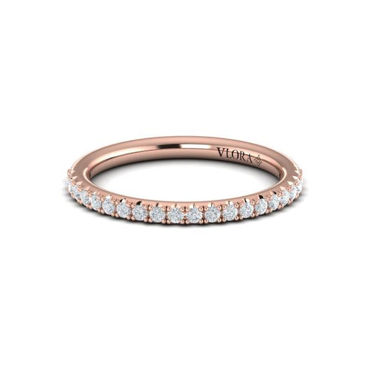 Matching Bands Wedding Band in 14K Rose Gold by Vlora Bridal