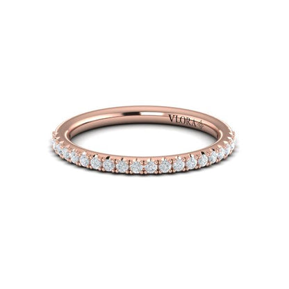 Matching Bands Wedding Band in 14K Rose Gold by Vlora Bridal