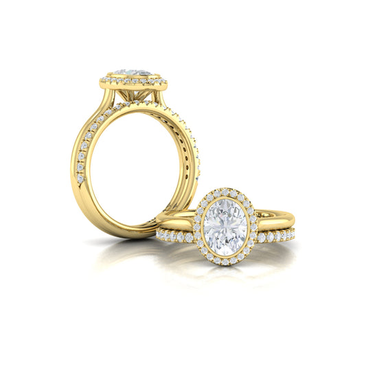 Matching Bands Wedding Band in 14K Yellow Gold by Vlora Bridal