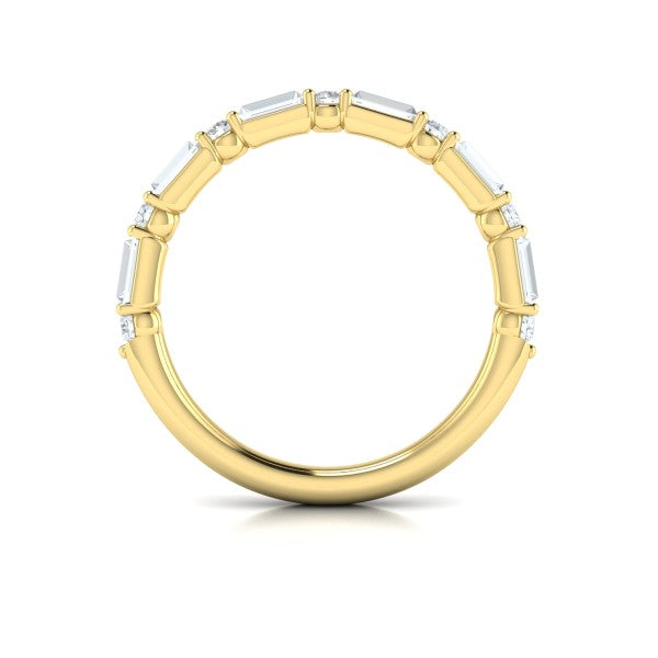 Matching Band for Daring Deco Emerald Cut Engagement Ring