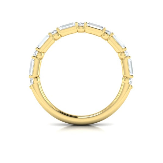 Matching Band for Daring Deco Emerald Cut Engagement Ring