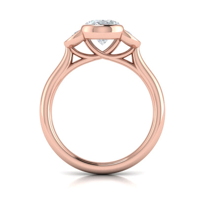 Bezel Three-Stone Engagement Ring