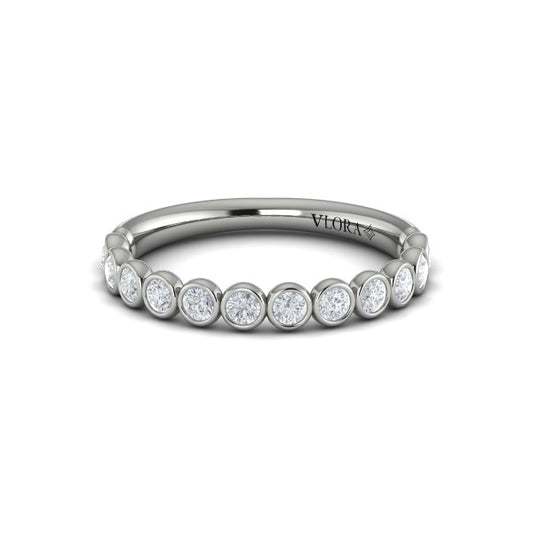 Slim Bezel-Set Stackable Band