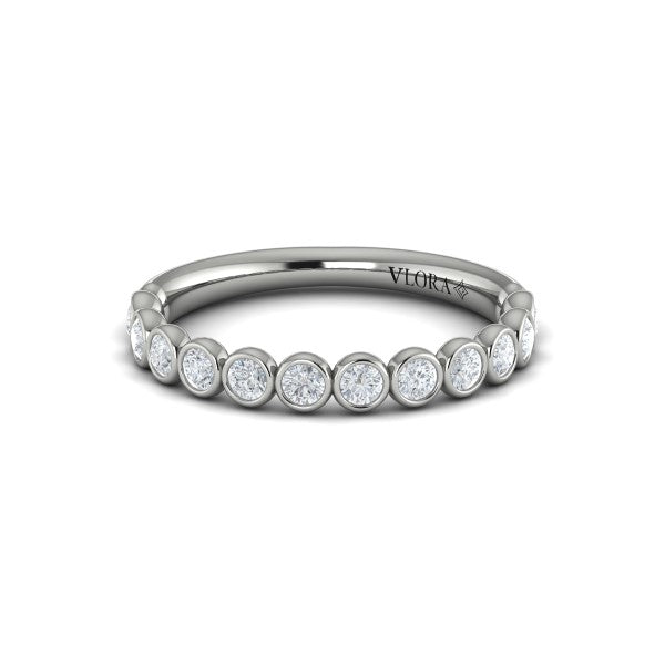 Stackable Bands Wedding Band in Platinum by Vlora Bridal