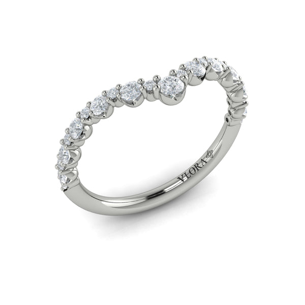 Contour Bands Wedding Band in Platinum by Vlora Bridal