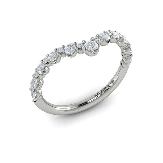 Contour Bands Wedding Band in Platinum by Vlora Bridal