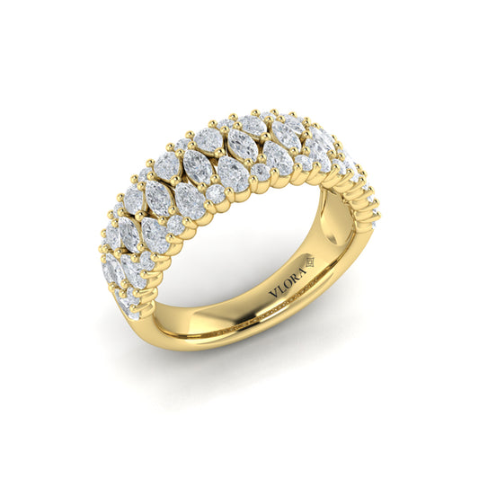 Pear, Round and Marquis Diamond Ring