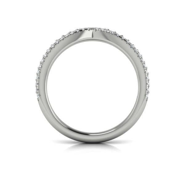Contour Bands Wedding Band in Platinum by Vlora Bridal