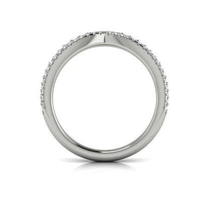 Contour Bands Wedding Band in Platinum by Vlora Bridal