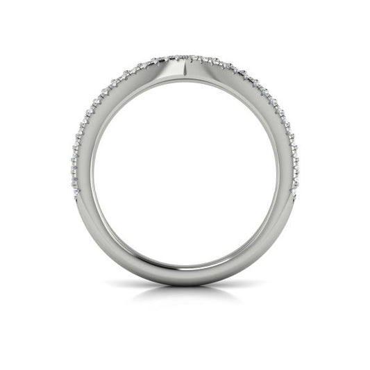 Contour Bands Wedding Band in Platinum by Vlora Bridal