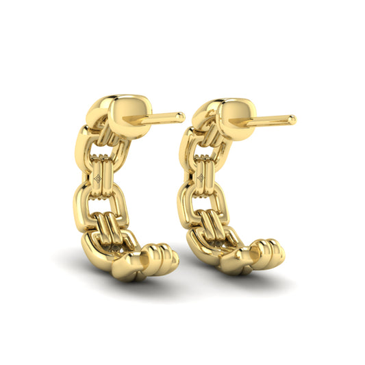 Linked Curves with Diamond Accent Earrings