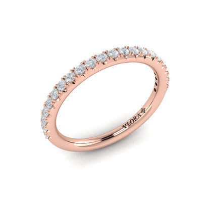 Matching Bands Wedding Band in 14K Rose Gold by Vlora Bridal