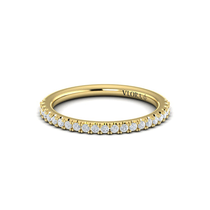 Matching Bands Wedding Band in 14K Yellow Gold by Vlora Bridal