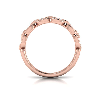 Linked Curves with Diamond Accent Ring