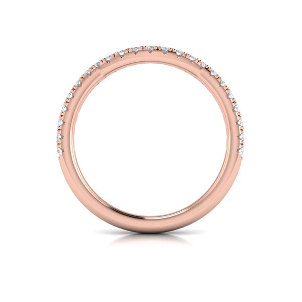Matching Bands Wedding Band in 14K Rose Gold by Vlora Bridal