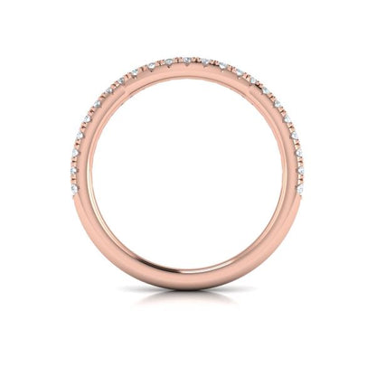 Matching Bands Wedding Band in 14K Rose Gold by Vlora Bridal