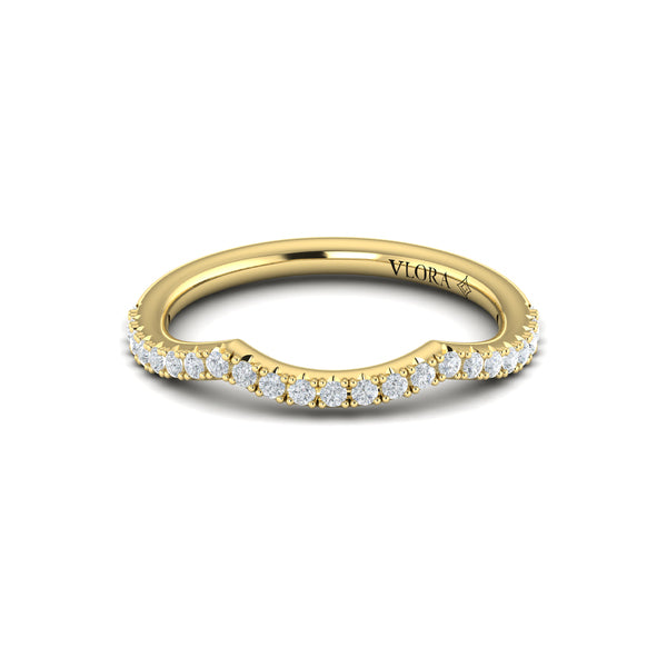 Matching Bands Wedding Band in 14K Yellow Gold by Vlora Bridal