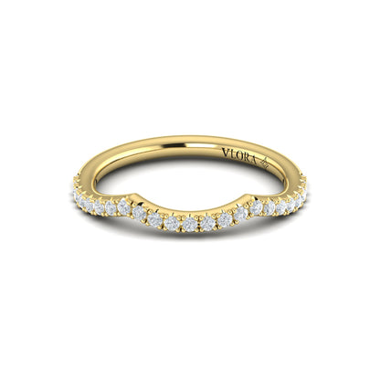 Matching Bands Wedding Band in 14K Yellow Gold by Vlora Bridal